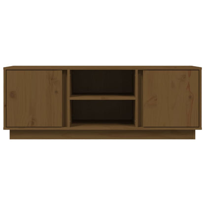 vidaXL Meuble TV marron miel 110x35x40,5 cm Bois de pin massif