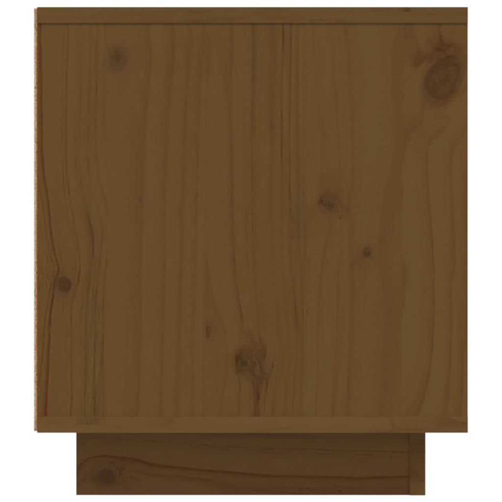 vidaXL Meuble TV marron miel 110x35x40,5 cm Bois de pin massif