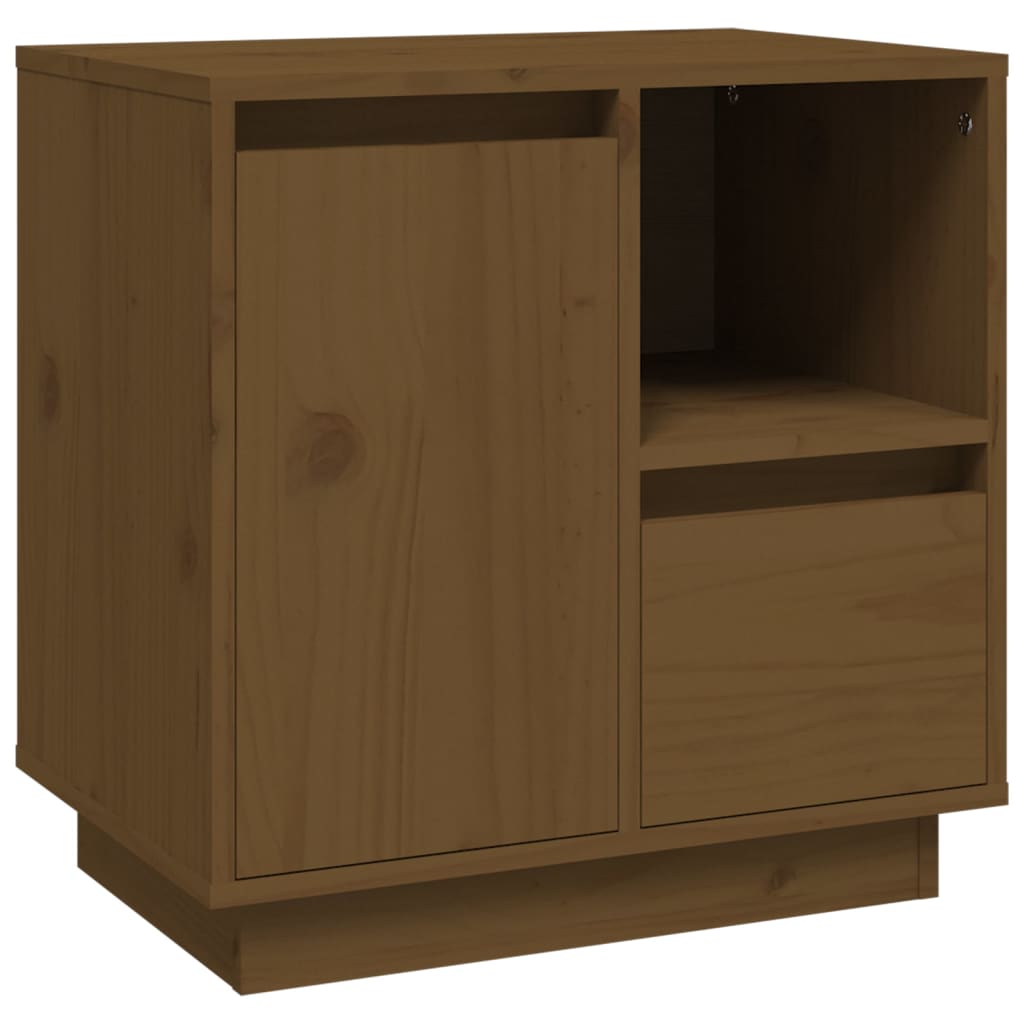 vidaXL Nachttisch Honigbraun 50x34x50 cm Massivholz Kiefer