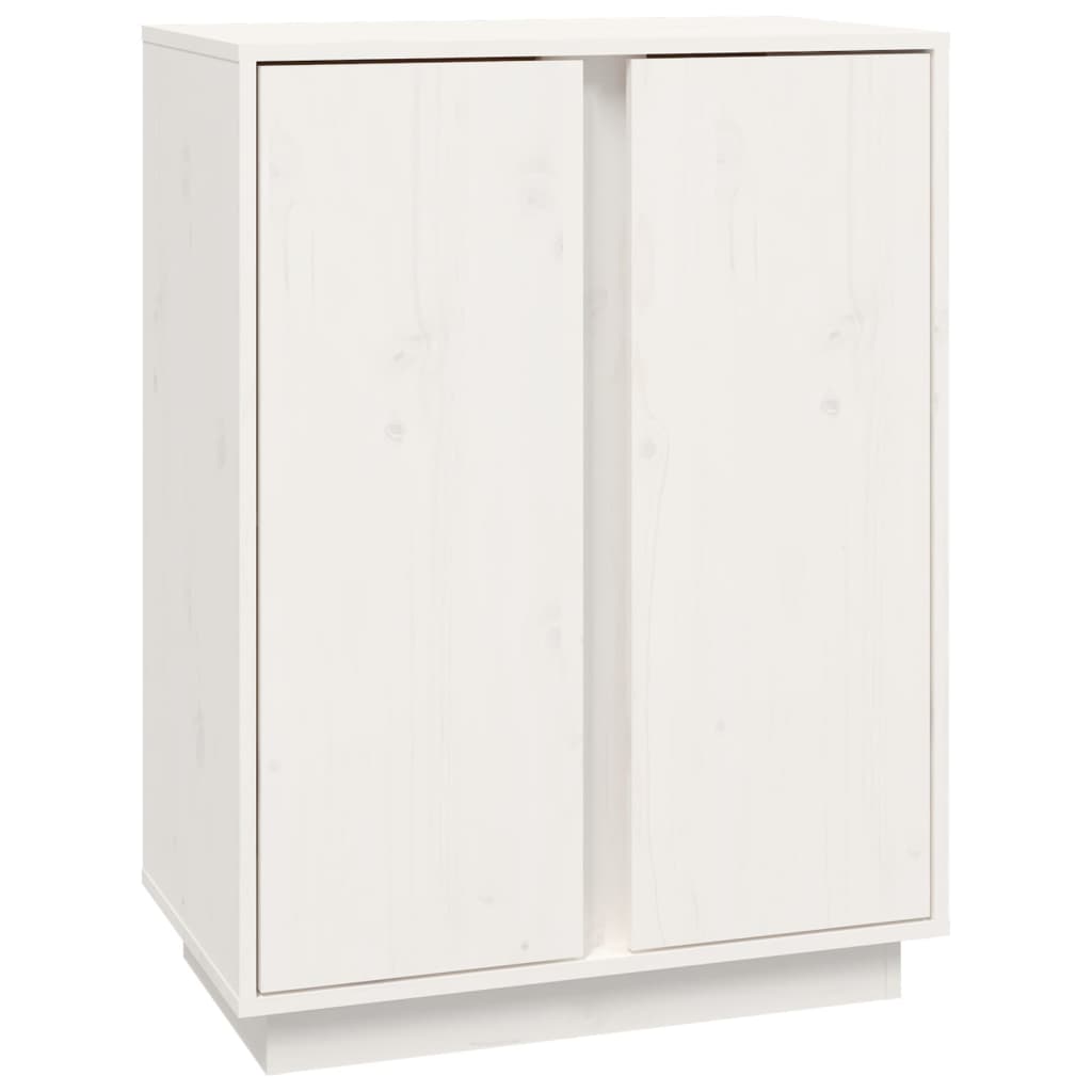 vidaXL Commode blanche 60x35x80 cm en pin massif
