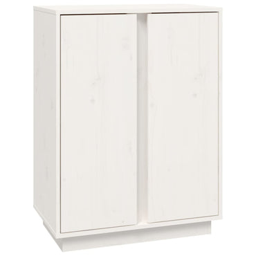vidaXL Commode blanche 60x35x80 cm en pin massif