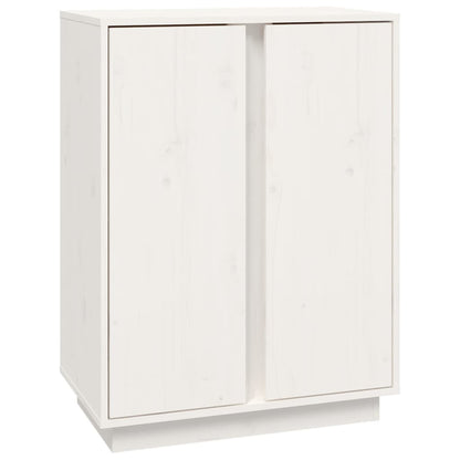 vidaXL Commode blanche 60x35x80 cm en pin massif