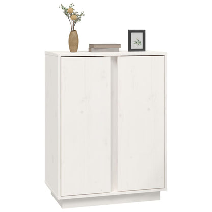 vidaXL Commode blanche 60x35x80 cm en pin massif