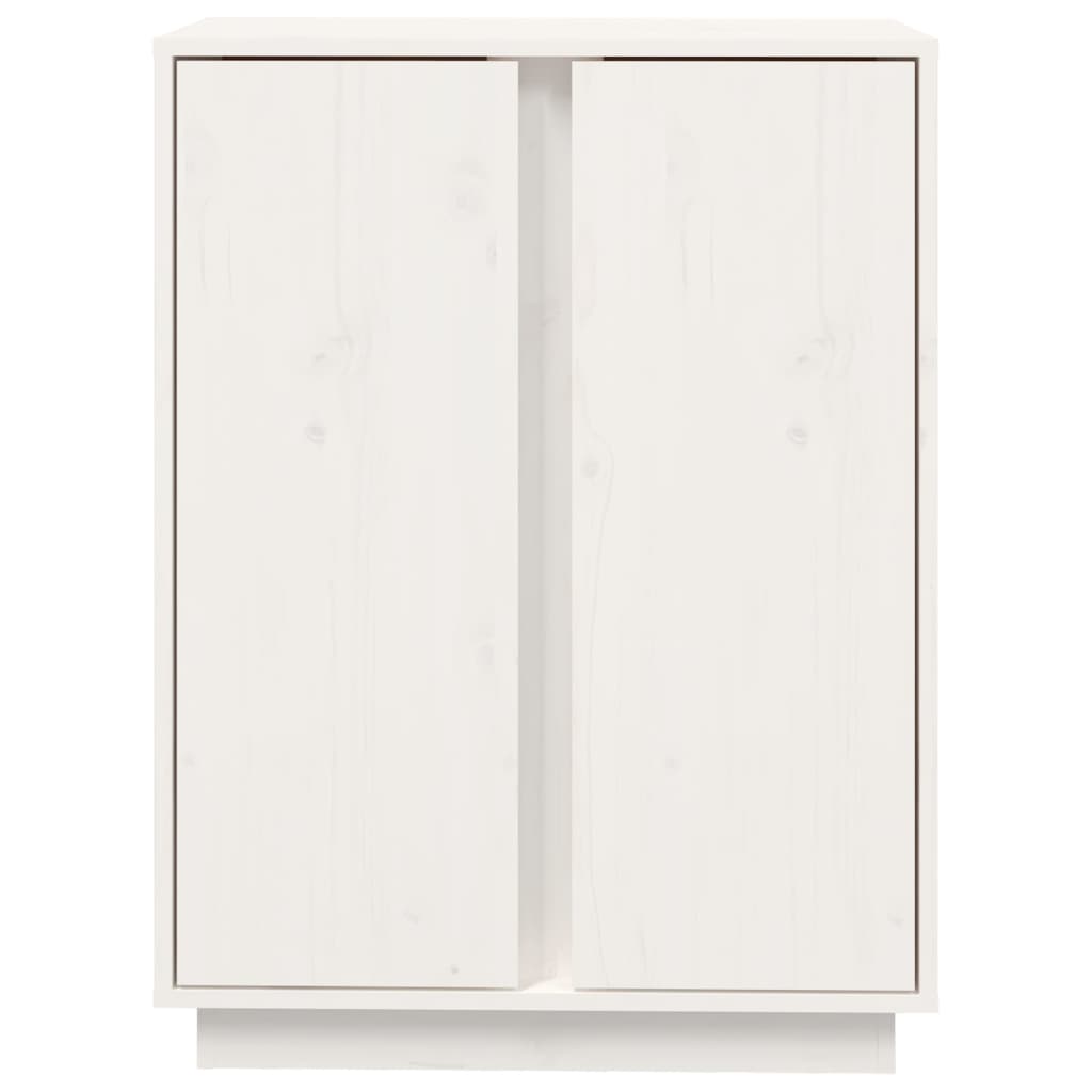 vidaXL Commode blanche 60x35x80 cm en pin massif