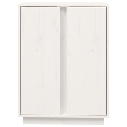 vidaXL Commode blanche 60x35x80 cm en pin massif
