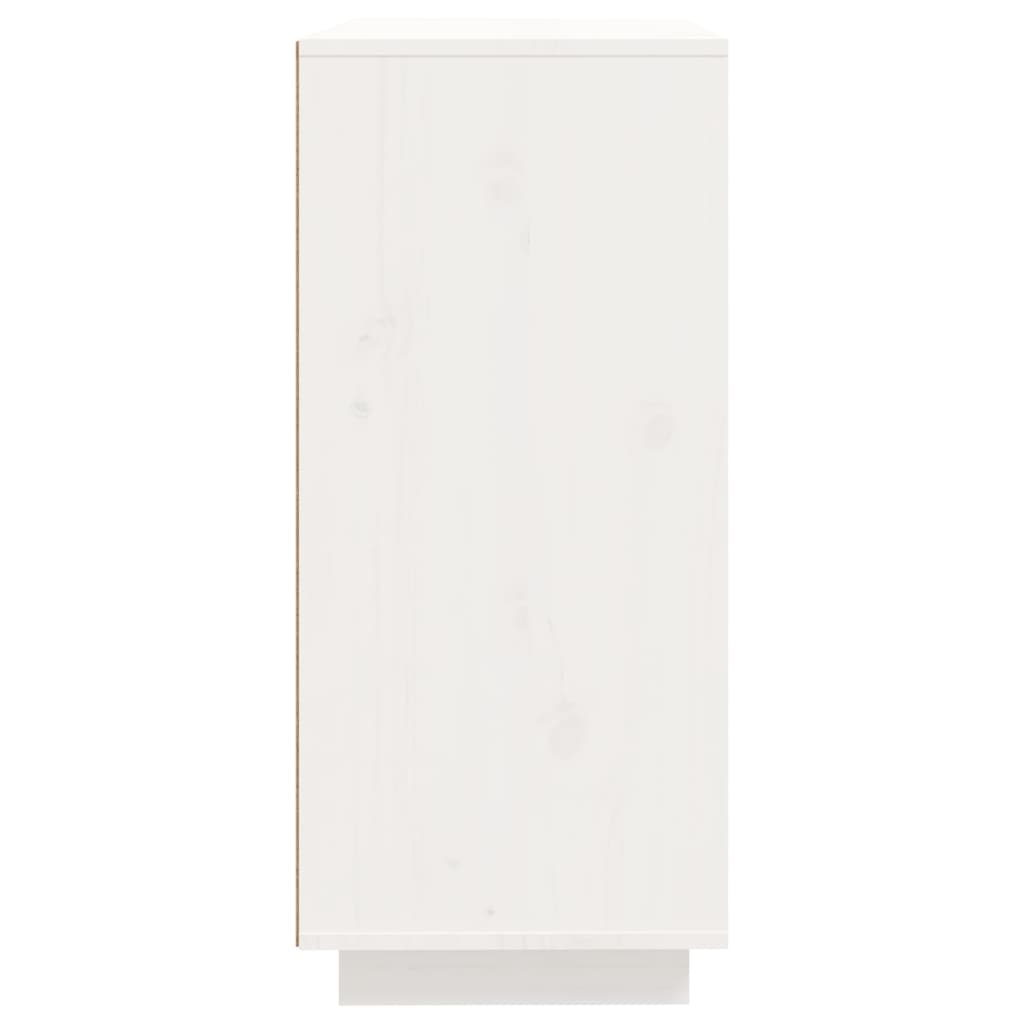 vidaXL Commode blanche 60x35x80 cm en pin massif