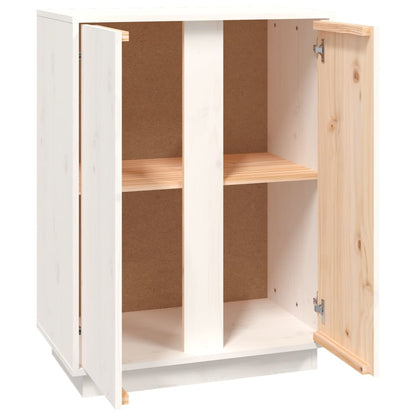 vidaXL Commode blanche 60x35x80 cm en pin massif