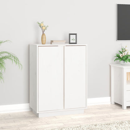 vidaXL Commode blanche 60x35x80 cm en pin massif