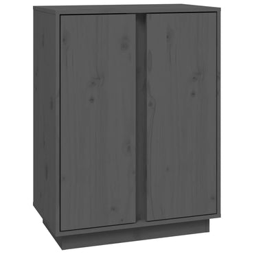 vidaXL Commode grise 60x35x80 cm Bois de pin massif
