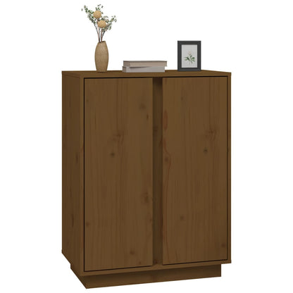 vidaXL Buffet marron miel 60x35x80 cm Bois de pin massif