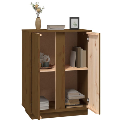 vidaXL Buffet marron miel 60x35x80 cm Bois de pin massif
