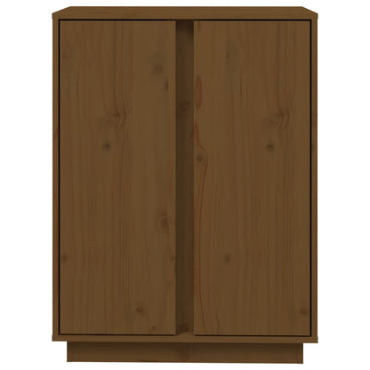 vidaXL Buffet marron miel 60x35x80 cm Bois de pin massif
