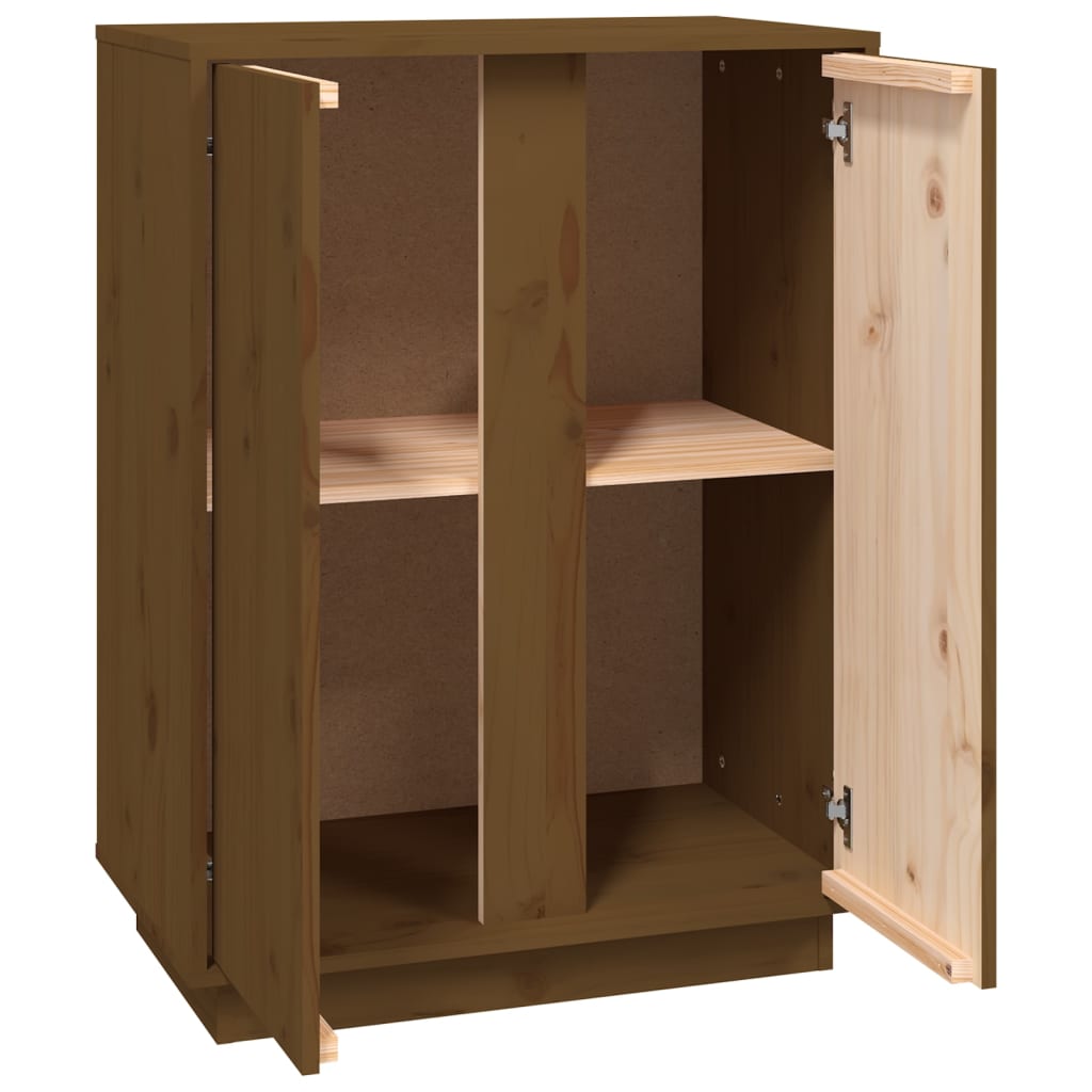 vidaXL Buffet marron miel 60x35x80 cm Bois de pin massif