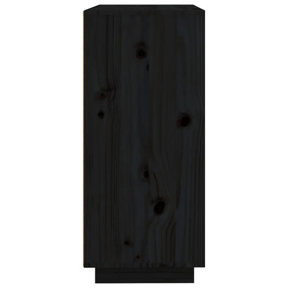 vidaXL Buffet noir 60x35x80 cm Bois de pin massif