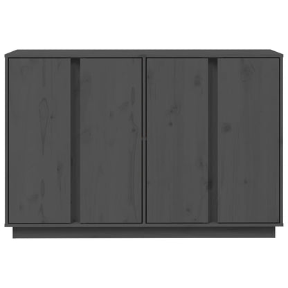 vidaXL Buffet Gris 120x35x80 cm Bois de pin massif