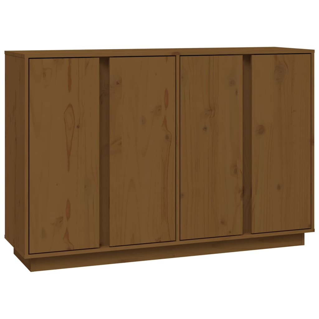 vidaXL Buffet marron miel 120x35x80 cm Bois de pin massif