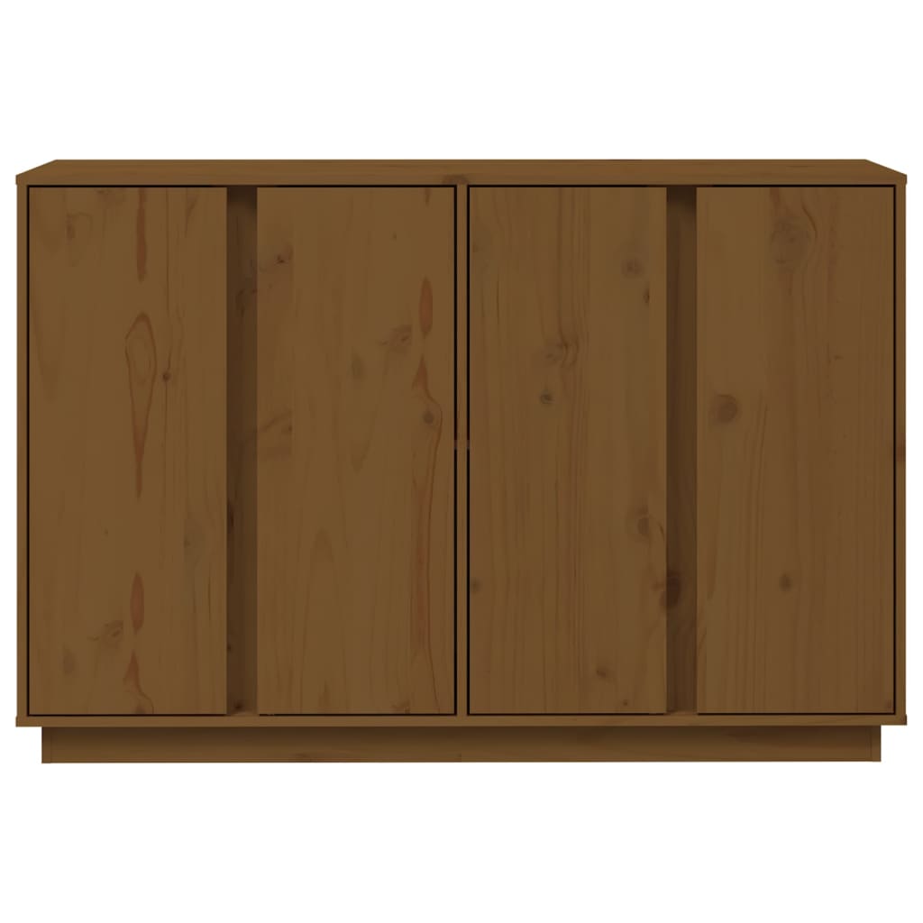vidaXL Buffet marron miel 120x35x80 cm Bois de pin massif