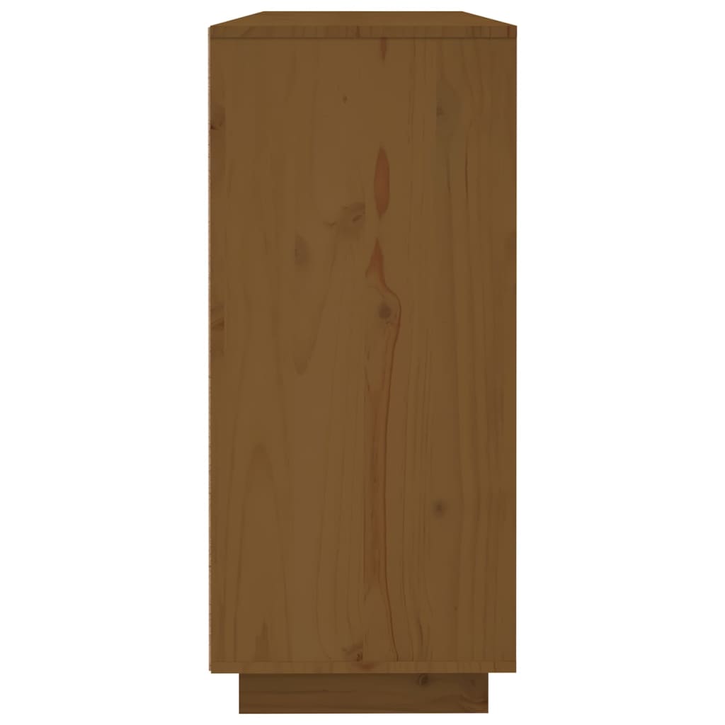 vidaXL Buffet marron miel 120x35x80 cm Bois de pin massif