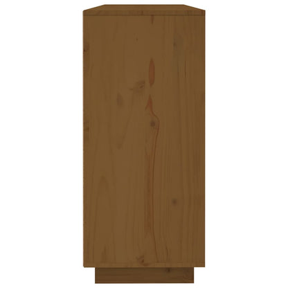 vidaXL Buffet marron miel 120x35x80 cm Bois de pin massif