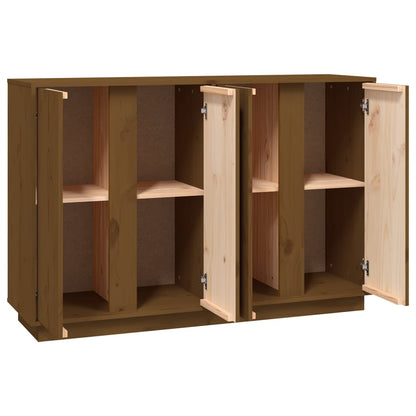 vidaXL Buffet marron miel 120x35x80 cm Bois de pin massif
