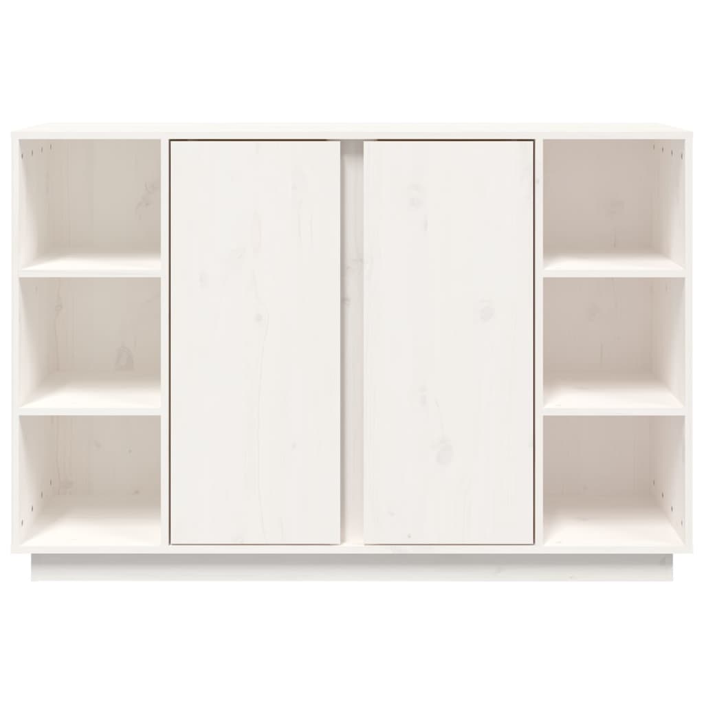 Sideboard Weiß 120x35x80 cm Massivholz Kiefer