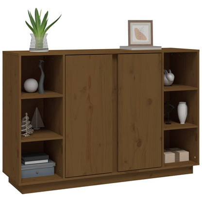 vidaXL Buffet marron miel 120x35x80 cm Bois de pin massif