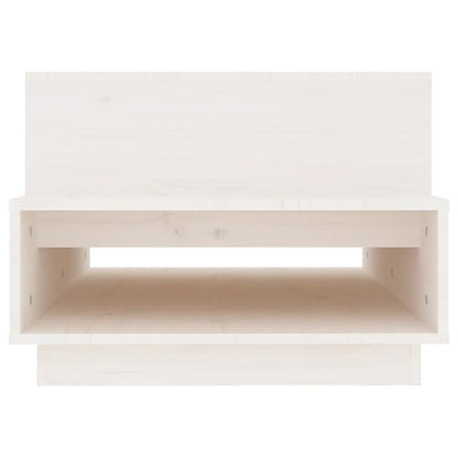 vidaXL Couchtisch Weiß 80x55x40,5 cm Massivholz Kiefer
