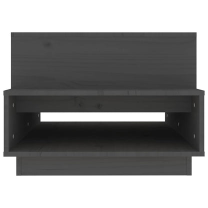 vidaXL Couchtisch Grau 80x55x40,5 cm Massivholz Kiefer