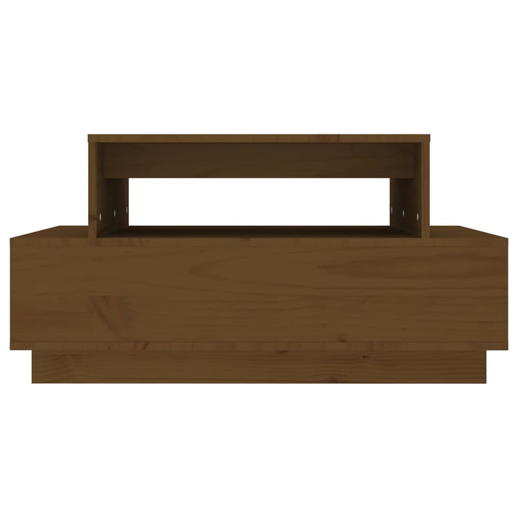vidaXL Couchtisch Honigbraun 80x55x40,5 cm Massivholz Kiefer