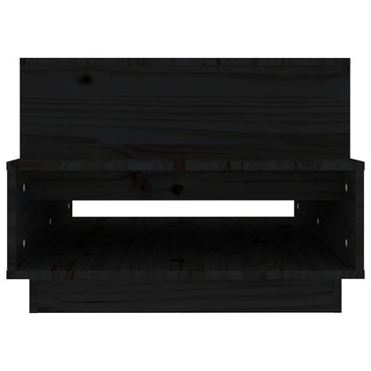 vidaXL Couchtisch Schwarz 80x55x40,5 cm Massivholz Kiefer