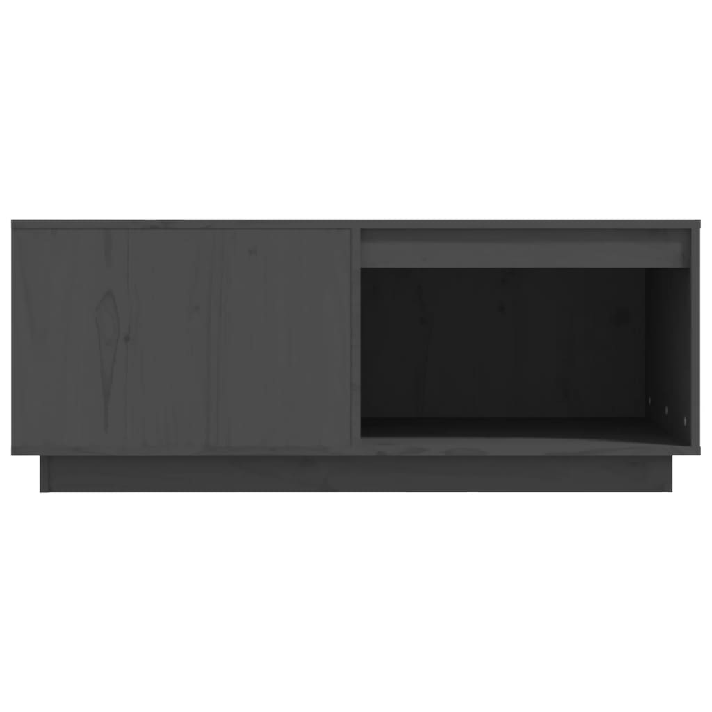 vidaXL Table basse grise 100x101x40,5 cm en pin massif