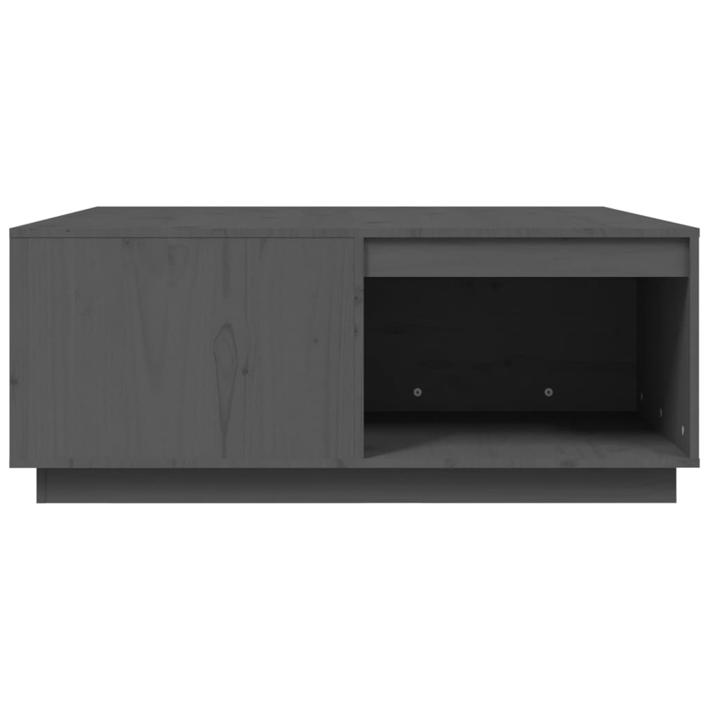 vidaXL Table basse grise 100x101x40,5 cm en pin massif