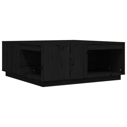 vidaXL Table basse noire 100x101x40,5 cm en pin massif