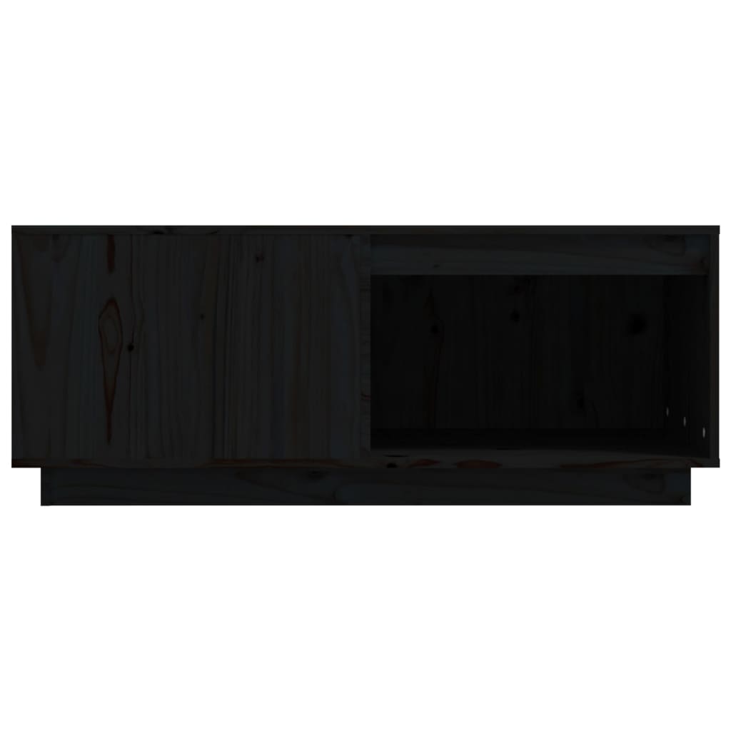 vidaXL Table basse noire 100x101x40,5 cm en pin massif