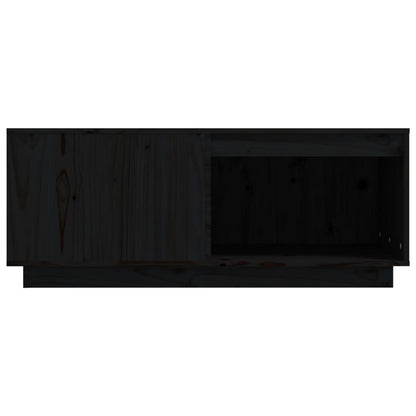 vidaXL Table basse noire 100x101x40,5 cm en pin massif