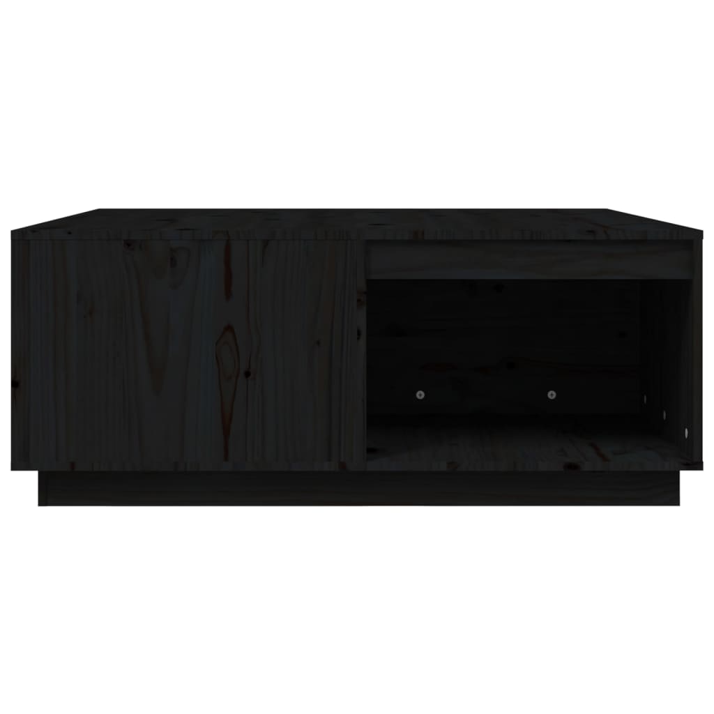 vidaXL Table basse noire 100x101x40,5 cm en pin massif