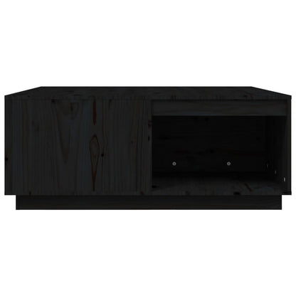 vidaXL Table basse noire 100x101x40,5 cm en pin massif