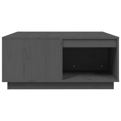 vidaXL Couchtisch Grau 80x81x36,5 cm Massivholz Kiefer