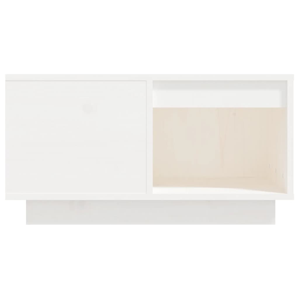 vidaXL Table basse blanc 60x61x32,5 cm en pin massif