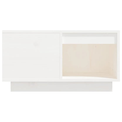 vidaXL Table basse blanc 60x61x32,5 cm en pin massif