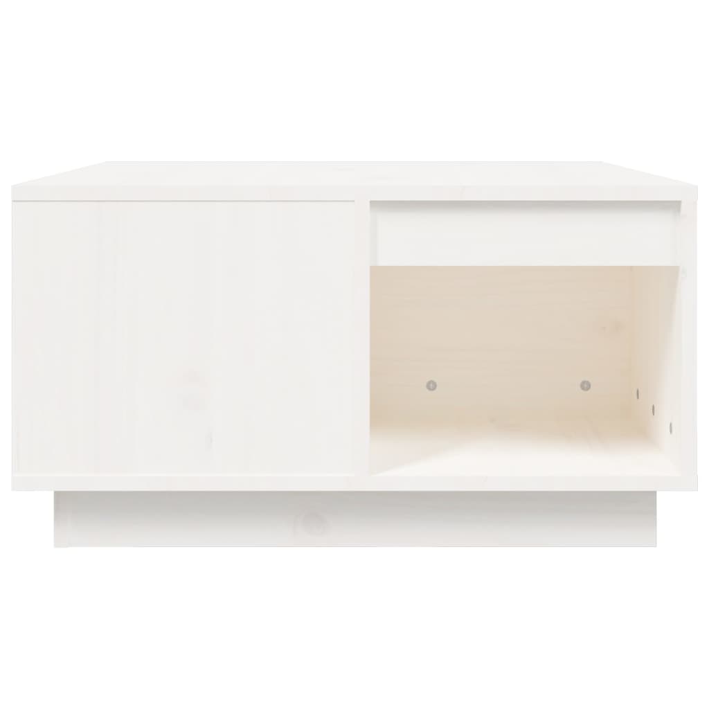 vidaXL Table basse blanc 60x61x32,5 cm en pin massif