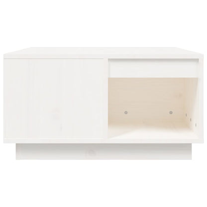 vidaXL Table basse blanc 60x61x32,5 cm en pin massif