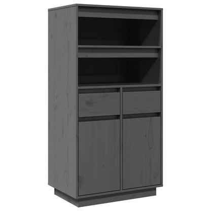 vidaXL Highboard gris 60x40x116,5 cm pin massif