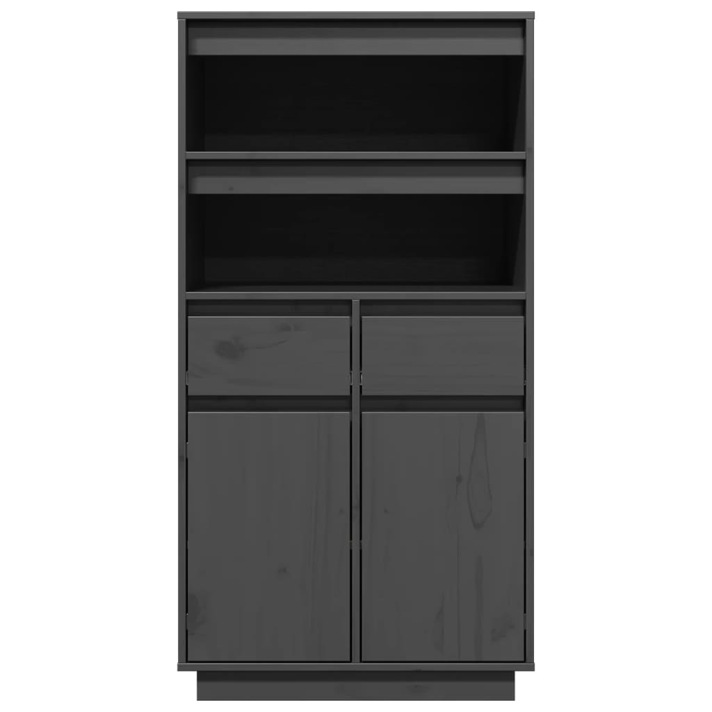 vidaXL Highboard gris 60x40x116,5 cm pin massif