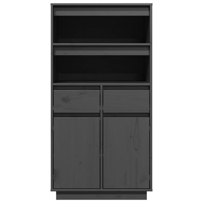 vidaXL Highboard gris 60x40x116,5 cm pin massif