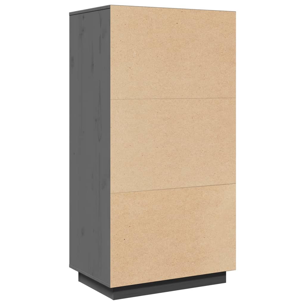 vidaXL Highboard gris 60x40x116,5 cm pin massif