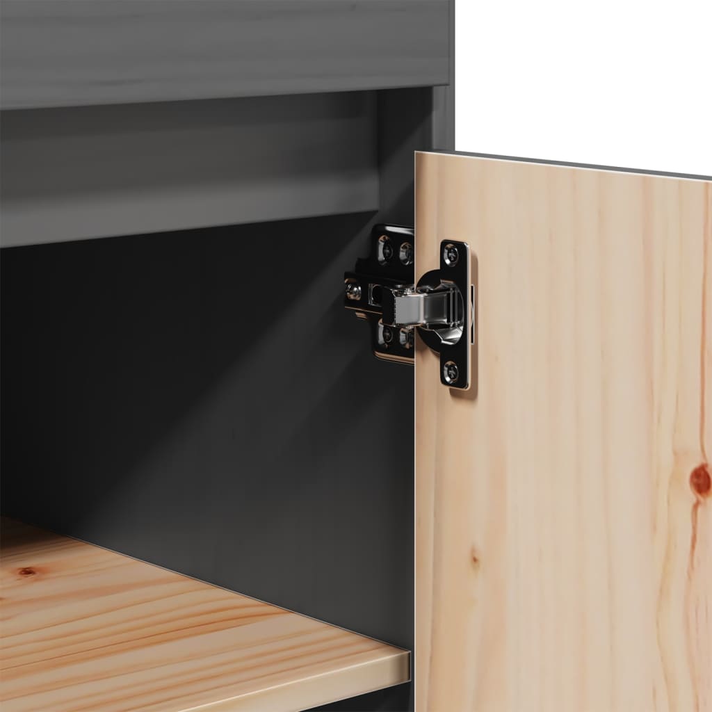vidaXL Highboard gris 60x40x116,5 cm pin massif
