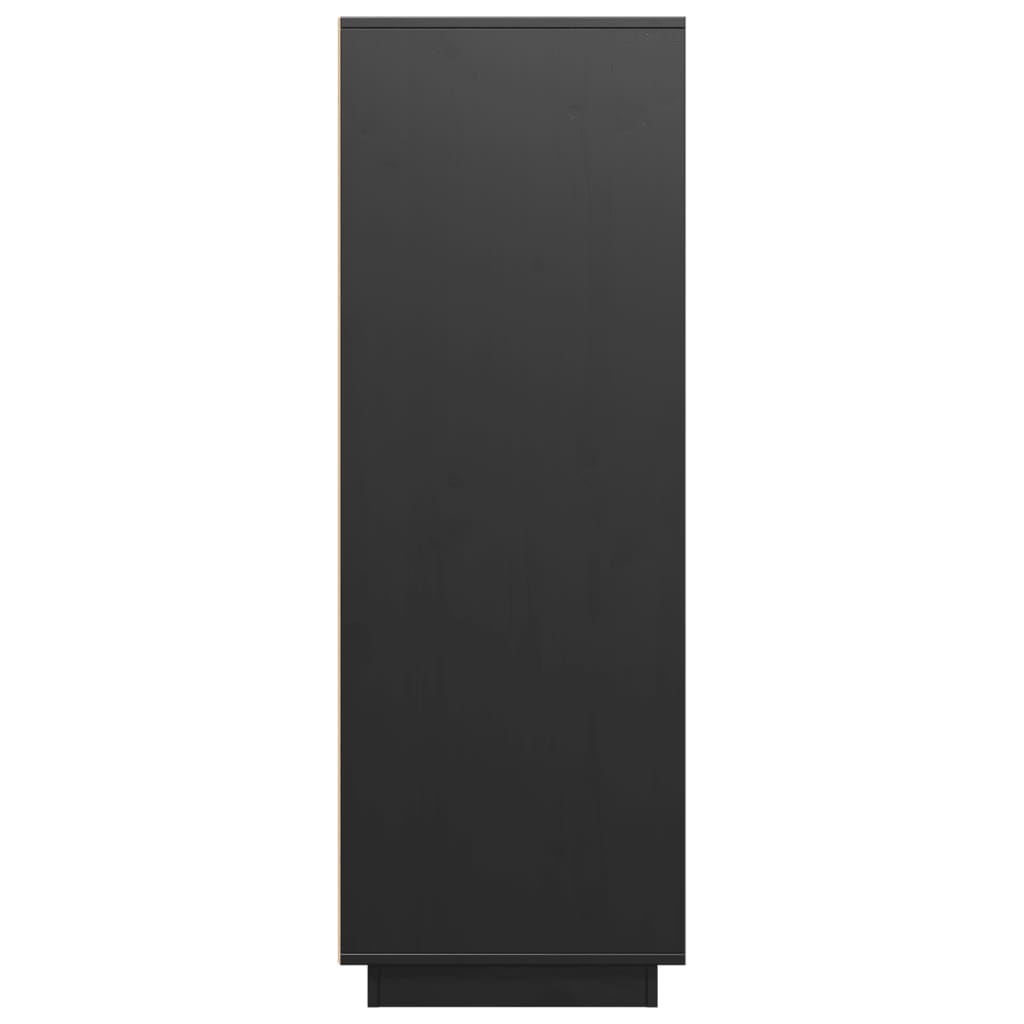 vidaXL Vaisselier haut noir 60x40x116,5 cm Bois de pin massif