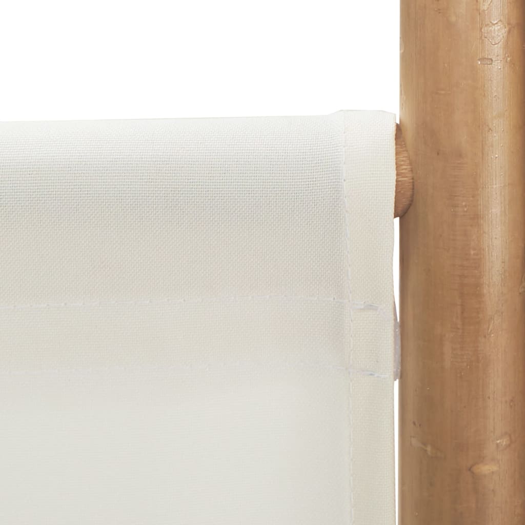 vidaXL 4-tlg. Paravent Faltbar 160 cm Bambus und Canvas