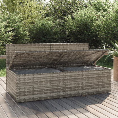 vidaXL Canapé de jardin 2 places avec coussins en résine tressée gris